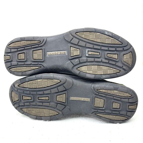 Lands' End Mary Jane Shoe Womens 8D Wide Green Gray Mesh Trekker Leather Hiking - Picture 9 of 12